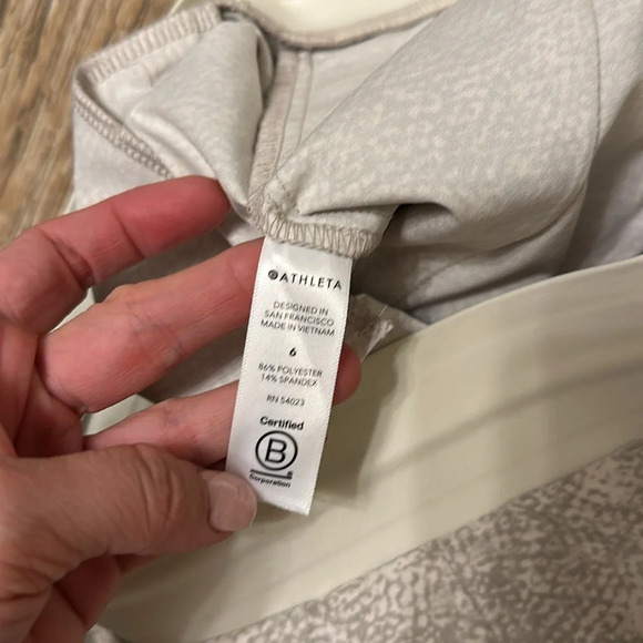 Athleta Venture Printed Pant Size 6 Casual Featherweight Stretch Viper Grey - Picture 7 of 7